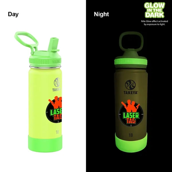 Takeya® 18 oz. Actives Glow in the Dark Bottle, Full Color - Takeya® 18 oz. Actives Glow in the Dark Bottle, Full Color - Image 3 of 4