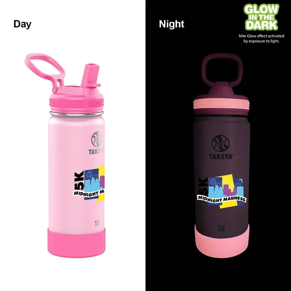 Takeya® 18 oz. Actives Glow in the Dark Bottle, Full Color - Takeya® 18 oz. Actives Glow in the Dark Bottle, Full Color - Image 4 of 4