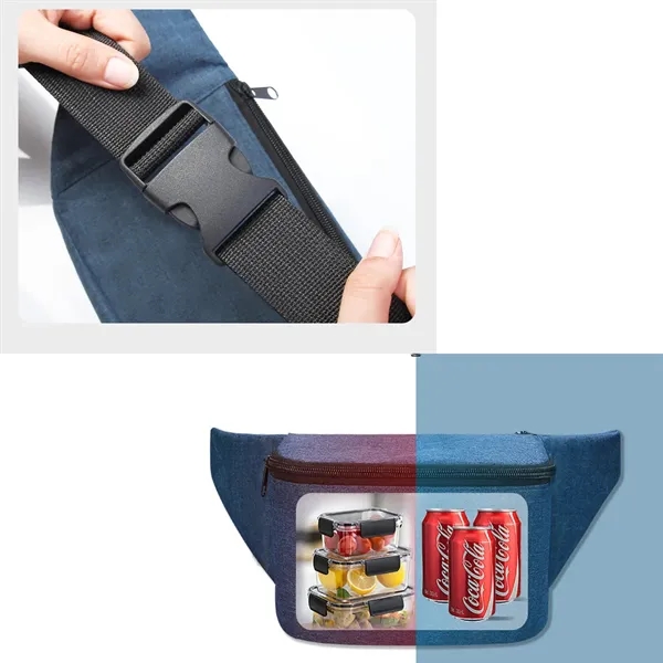 Outdoor Insulated Camping Cooler Lunch Fanny Pack for Travel - Outdoor Insulated Camping Cooler Lunch Fanny Pack for Travel - Image 3 of 4