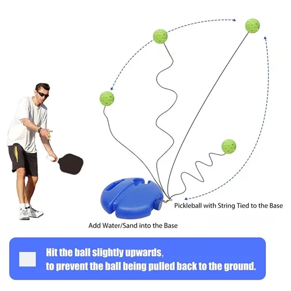 Pickleball Rebound Trainer with 40 Hole Ball - Pickleball Rebound Trainer with 40 Hole Ball - Image 2 of 3