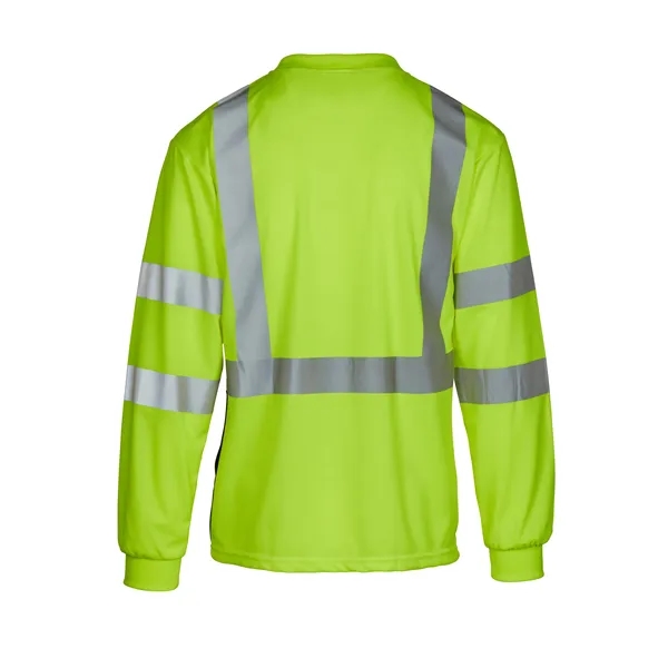 ANSI Class 3 Long Sleeve T Shirt with Black Bottom - ANSI Class 3 Long Sleeve T Shirt with Black Bottom - Image 1 of 2