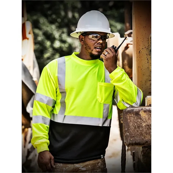 ANSI Class 3 Long Sleeve T Shirt with Black Bottom - ANSI Class 3 Long Sleeve T Shirt with Black Bottom - Image 2 of 2