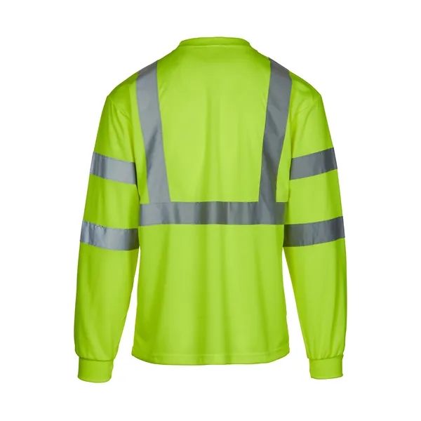Hi-Viz ANSI Class 3 Moisture Wicking Long Sleeve T-shirt - Hi-Viz ANSI Class 3 Moisture Wicking Long Sleeve T-shirt - Image 1 of 2