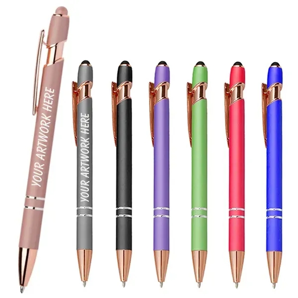 Ellipse Softy Rose Gold Metallic Pen with Stylus - Ellipse Softy Rose Gold Metallic Pen with Stylus - Image 0 of 3