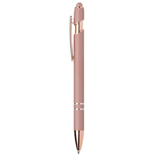 Ellipse Softy Rose Gold Metallic Pen with Stylus - Ellipse Softy Rose Gold Metallic Pen with Stylus - Image 2 of 3