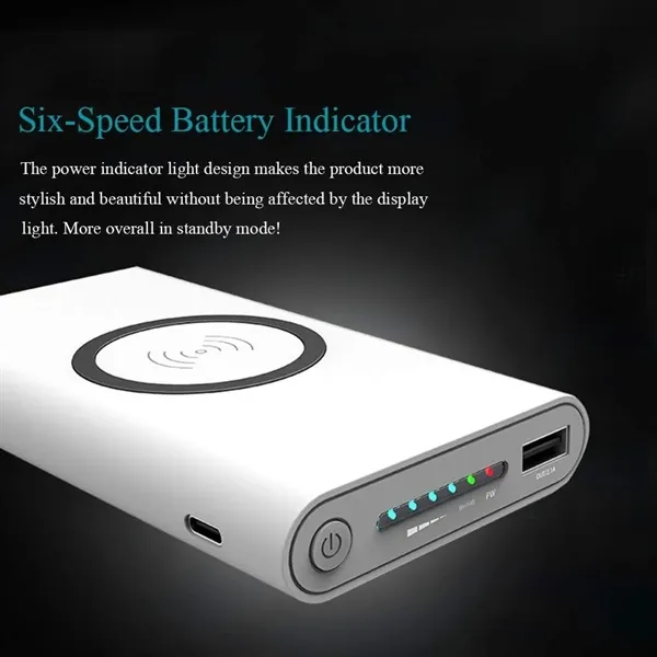 In Stock 10000mAh Wireless QI Fast Charger Powerbank - In Stock 10000mAh Wireless QI Fast Charger Powerbank - Image 5 of 6