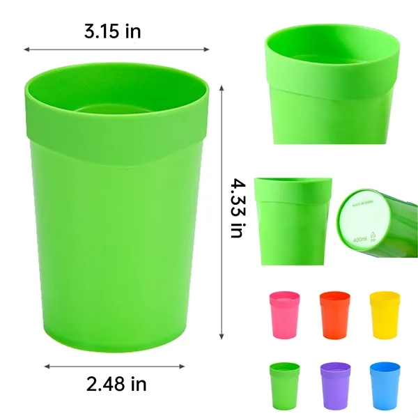 14 Oz Reusable Tumblers Plastic Stadium Cups - 14 Oz Reusable Tumblers Plastic Stadium Cups - Image 1 of 7