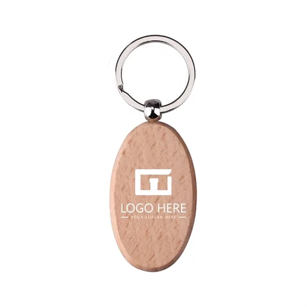 Promo Oval Wooden Key Holder - Promo Oval Wooden Key Holder - Image 2 of 4