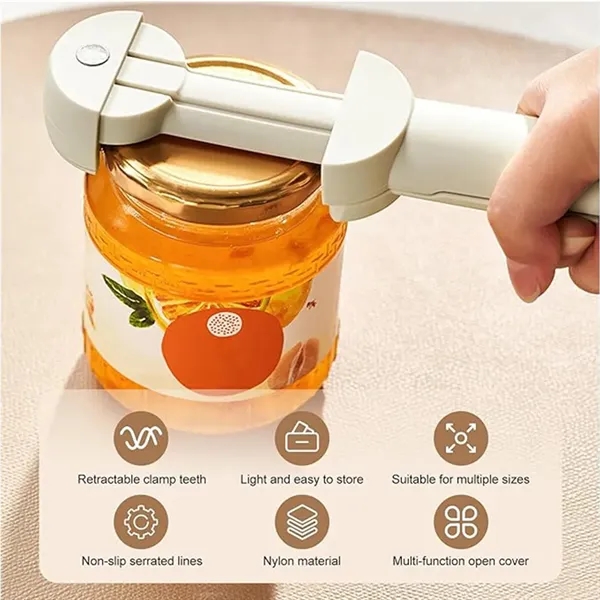Multifunctional Adjustable Bottle Opener Can Jar Lid Gripper - Multifunctional Adjustable Bottle Opener Can Jar Lid Gripper - Image 2 of 4