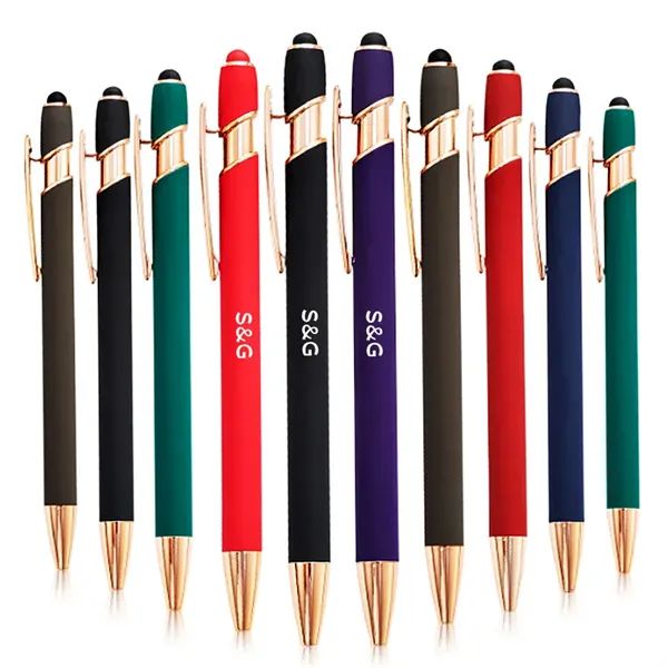 Gold Accents Velvet Stylus Pen - Gold Accents Velvet Stylus Pen - Image 0 of 1