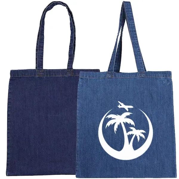 Reusable Denim Tote Bag - Reusable Denim Tote Bag - Image 5 of 5