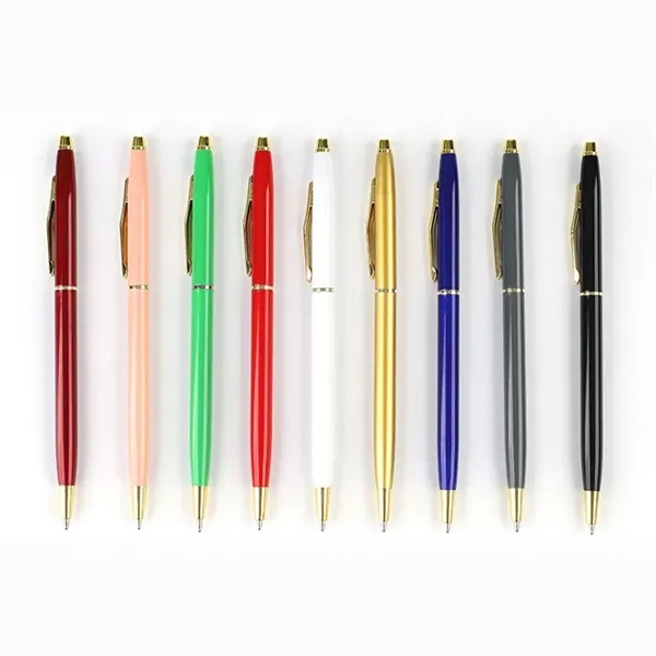 Slim Metal Twist Ballpoint Pen - Slim Metal Twist Ballpoint Pen - Image 5 of 9