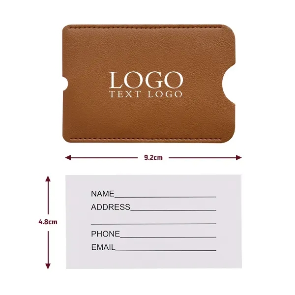 Vegan Leather Luggage Tag with Loop Strap - Vegan Leather Luggage Tag with Loop Strap - Image 23 of 27