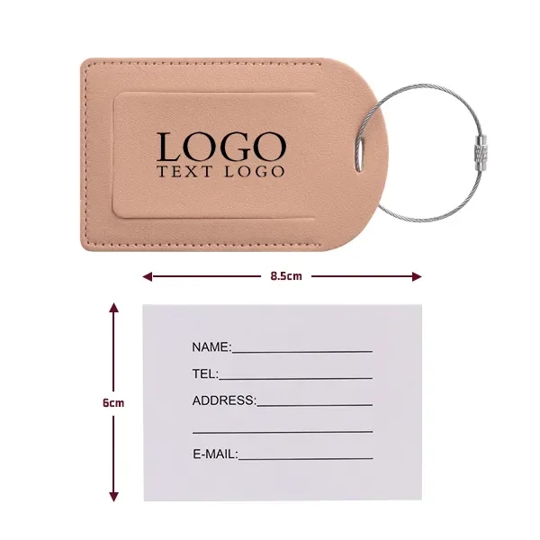 Vegan Leather Luggage Tag With Custom Logo - Vegan Leather Luggage Tag With Custom Logo - Image 29 of 37