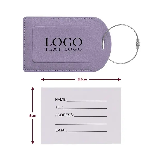 Vegan Leather Luggage Tag With Custom Logo - Vegan Leather Luggage Tag With Custom Logo - Image 30 of 37