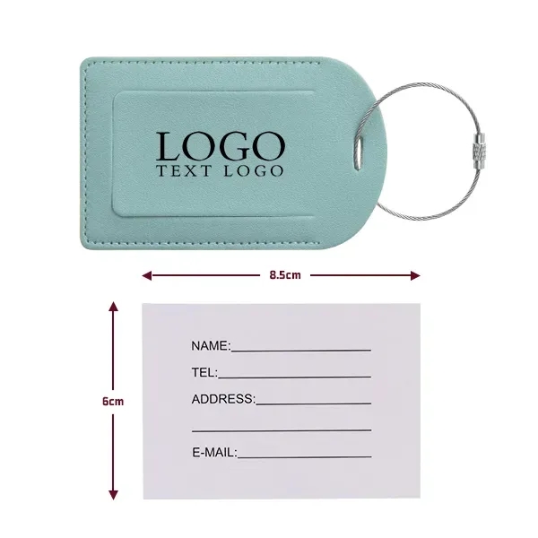 Vegan Leather Luggage Tag With Custom Logo - Vegan Leather Luggage Tag With Custom Logo - Image 32 of 37