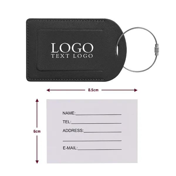 Vegan Leather Luggage Tag With Custom Logo - Vegan Leather Luggage Tag With Custom Logo - Image 33 of 37