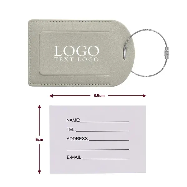 Vegan Leather Luggage Tag With Custom Logo - Vegan Leather Luggage Tag With Custom Logo - Image 34 of 37