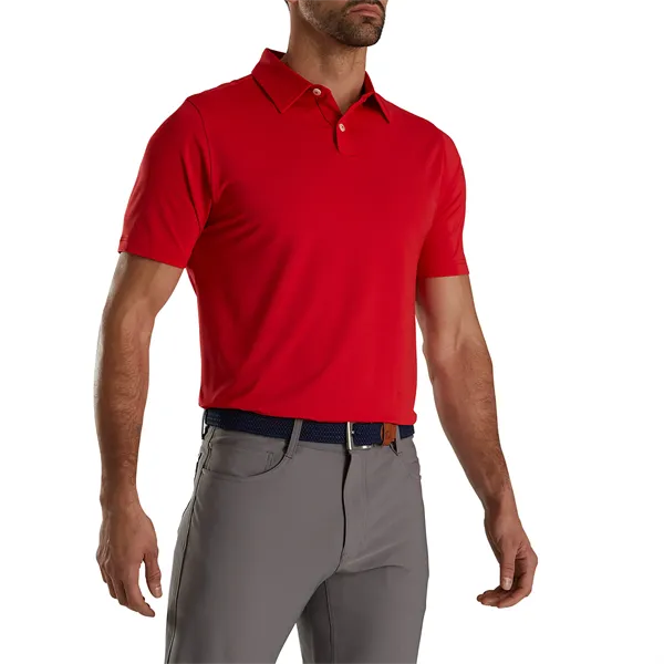 FootJoy Athletic Fit Solid Lisle Polo - FootJoy Athletic Fit Solid Lisle Polo - Image 0 of 18