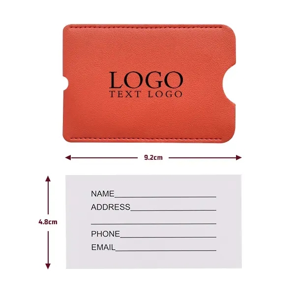 Custom Vegan Leather Luggage Tag with Loop Strap