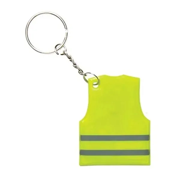 High Visible Safety PVC Vest Reflective Keychain - High Visible Safety PVC Vest Reflective Keychain - Image 2 of 2