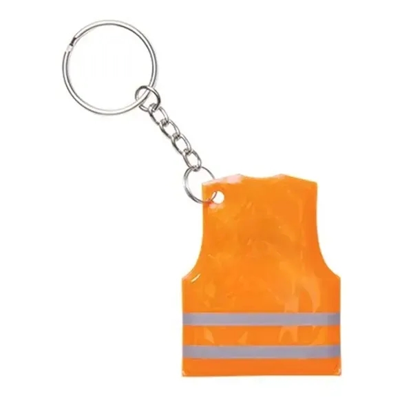 High Visible Safety PVC Vest Reflective Keychain - High Visible Safety PVC Vest Reflective Keychain - Image 1 of 2