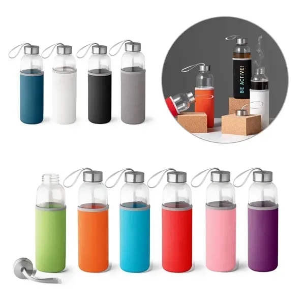 Clear Glass Water Bottle - Clear Glass Water Bottle - Image 3 of 4