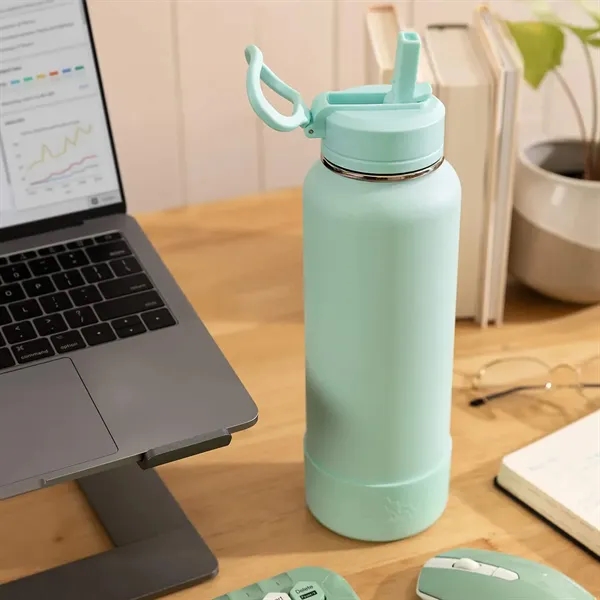 32 oz Hydrapeak® Stainless Steel Water Bottle Straw Lid - 32 oz Hydrapeak® Stainless Steel Water Bottle Straw Lid - Image 2 of 31