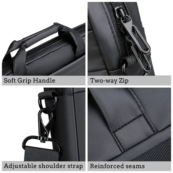 Waterproof Oxford Messenger Briefcase Business Laptop Bag - Waterproof Oxford Messenger Briefcase Business Laptop Bag - Image 2 of 4