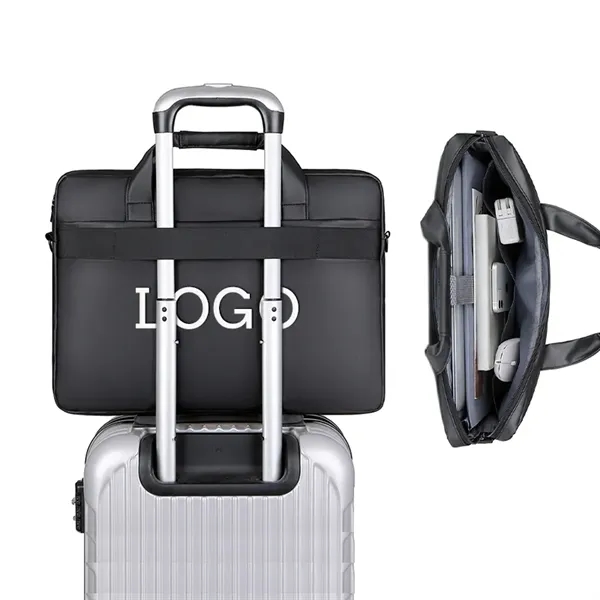 Waterproof Oxford Messenger Briefcase Business Laptop Bag - Waterproof Oxford Messenger Briefcase Business Laptop Bag - Image 3 of 4