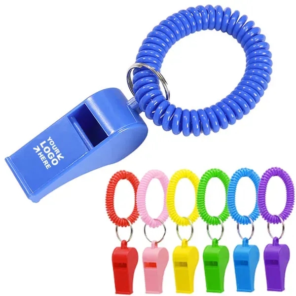 Promotional Whistle Coil Keychains - Promotional Whistle Coil Keychains - Image 0 of 6