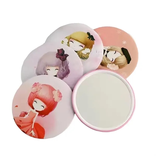 Round Tin Compact Makeup Mirror - Round Tin Compact Makeup Mirror - Image 0 of 3