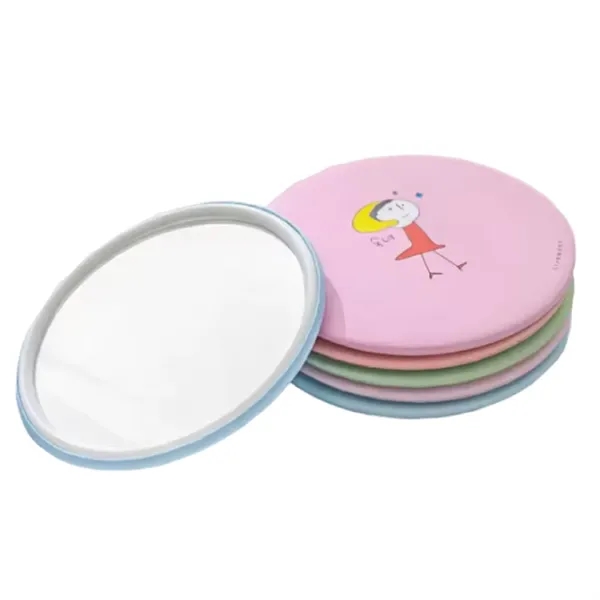Round Tin Compact Makeup Mirror - Round Tin Compact Makeup Mirror - Image 1 of 3