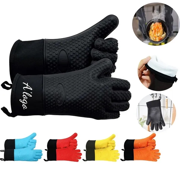 Kitchen Silicone Oven Mitts - Kitchen Silicone Oven Mitts - Image 0 of 4