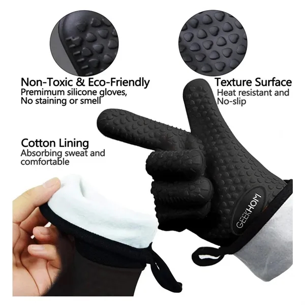 Kitchen Silicone Oven Mitts - Kitchen Silicone Oven Mitts - Image 1 of 4