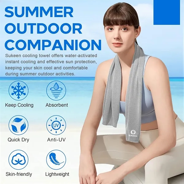 Breathable Chilly Towel with carry bottle - Breathable Chilly Towel with carry bottle - Image 1 of 6