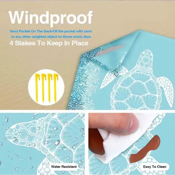 Large Sandproof Beach Blanket (79in*79in) - Large Sandproof Beach Blanket (79in*79in) - Image 2 of 5