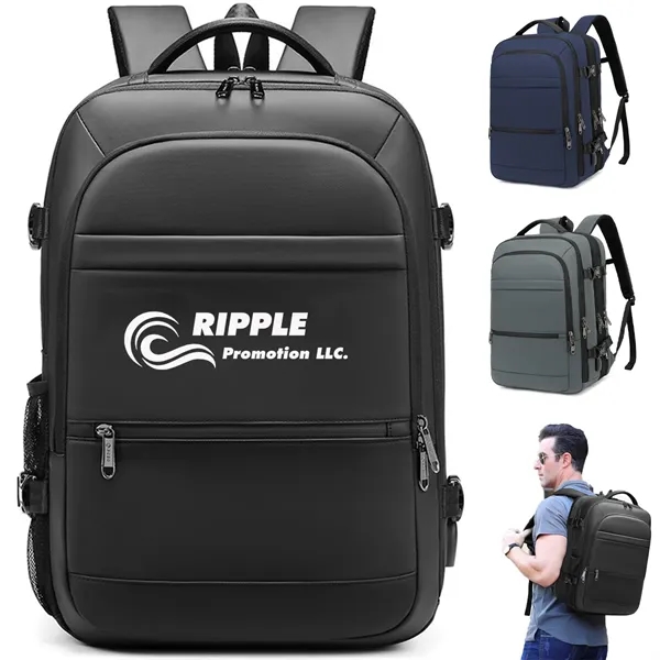 17.3Inch Extra Large Travel Business Laptop USB Backpack - 17.3Inch Extra Large Travel Business Laptop USB Backpack - Image 0 of 8