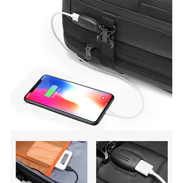 17.3Inch Extra Large Travel Business Laptop USB Backpack - 17.3Inch Extra Large Travel Business Laptop USB Backpack - Image 5 of 8