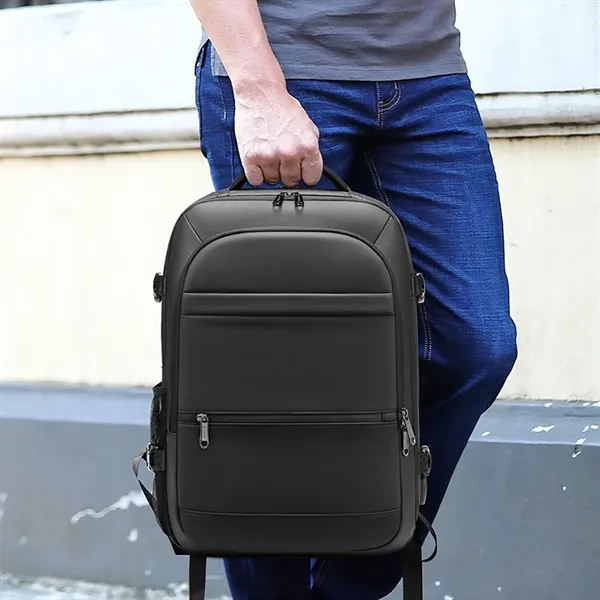 17.3Inch Extra Large Travel Business Laptop USB Backpack - 17.3Inch Extra Large Travel Business Laptop USB Backpack - Image 8 of 8