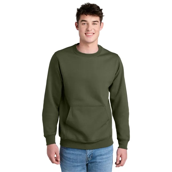 Port & Company Core Fleece Crewneck Pocket Sweatshirt - Port & Company Core Fleece Crewneck Pocket Sweatshirt - Image 19 of 39