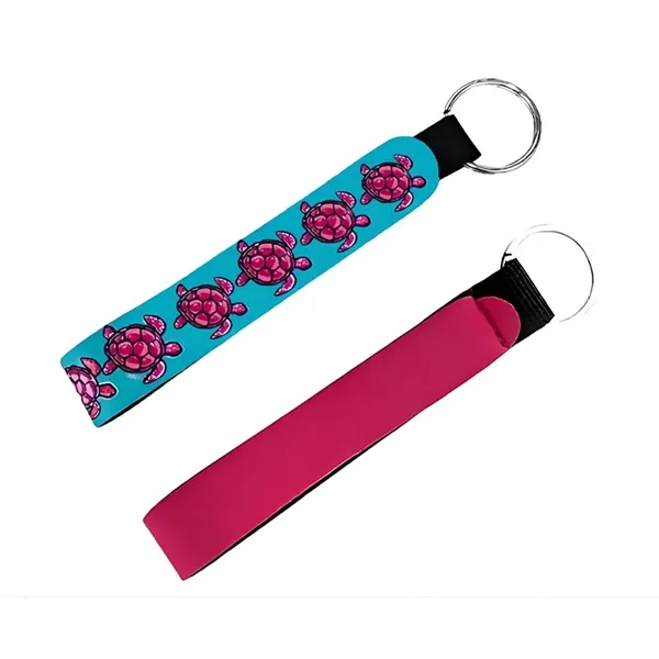 Custom Neoprene Wristlet Keychain Lanyard - Custom Neoprene Wristlet Keychain Lanyard - Image 3 of 5