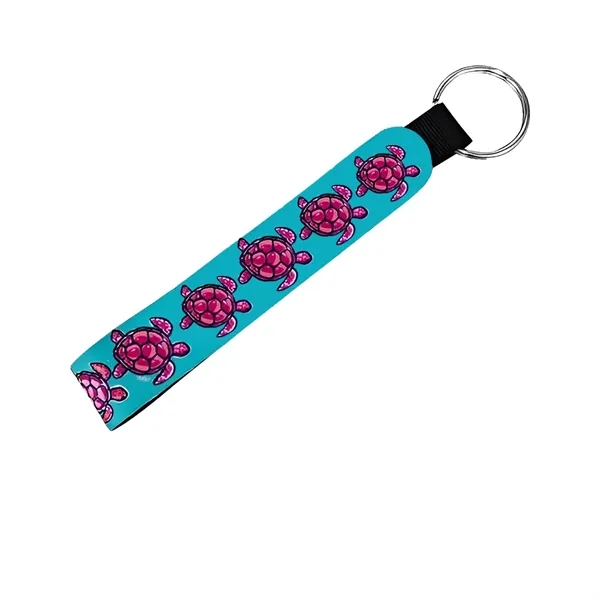 Custom Neoprene Wristlet Keychain Lanyard - Custom Neoprene Wristlet Keychain Lanyard - Image 1 of 5