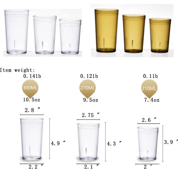 Lightweight Stackable Beverage Tumblers - Lightweight Stackable Beverage Tumblers - Image 3 of 3