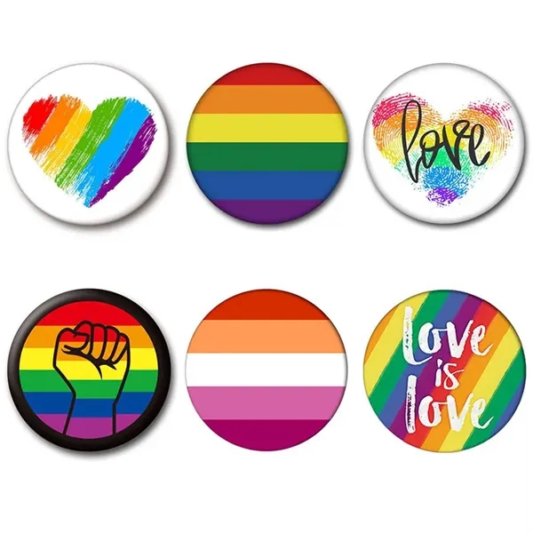 LGBT Rainbow Button Badge Gay Pride Pins - LGBT Rainbow Button Badge Gay Pride Pins - Image 1 of 9