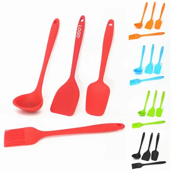 4 Piece Silicone Cooking Utensil Set - 4 Piece Silicone Cooking Utensil Set - Image 0 of 9