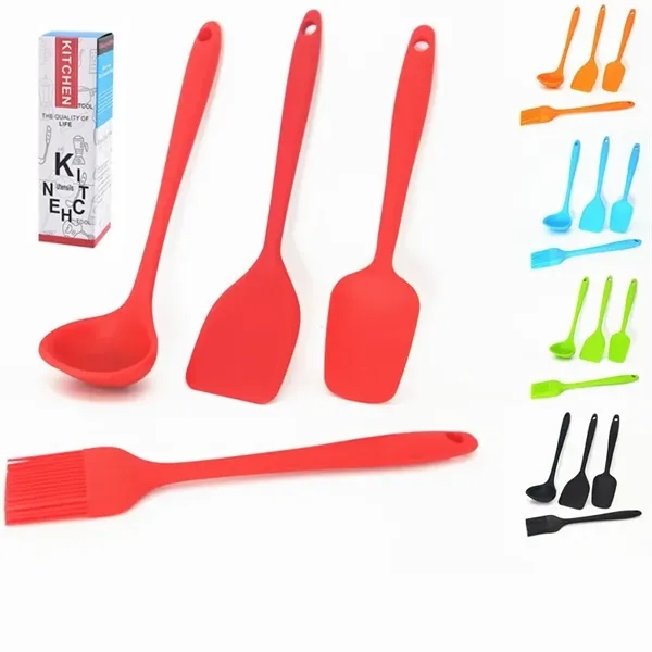 4 Piece Silicone Cooking Utensil Set - 4 Piece Silicone Cooking Utensil Set - Image 9 of 9