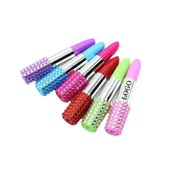 Creative Plastic Rhinestone Lipstick Ballpoint Pen - Creative Plastic Rhinestone Lipstick Ballpoint Pen - Image 0 of 1