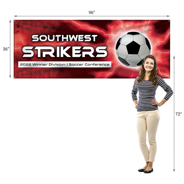 3' x 8' Custom Knitted Polyester Banner - 3' x 8' Custom Knitted Polyester Banner - Image 5 of 6