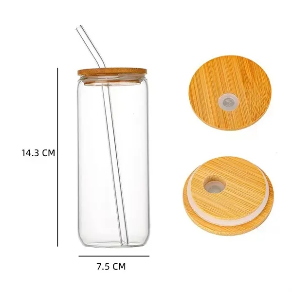 Drinking Glasses with Bamboo Lids - Drinking Glasses with Bamboo Lids - Image 2 of 4